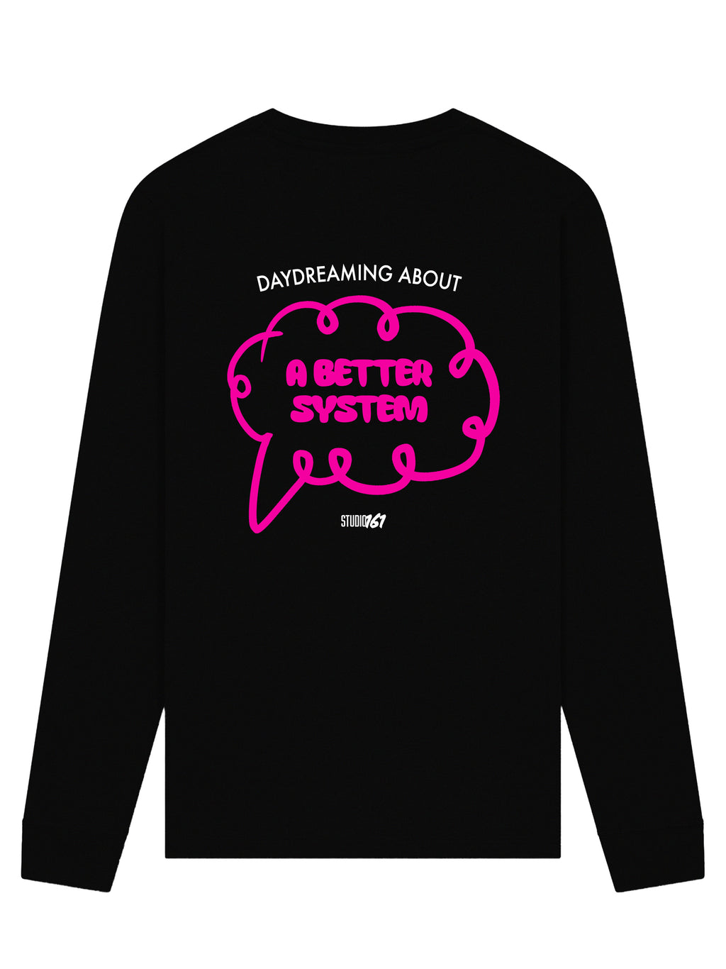 Daydream Longsleeve Black fuchsia back