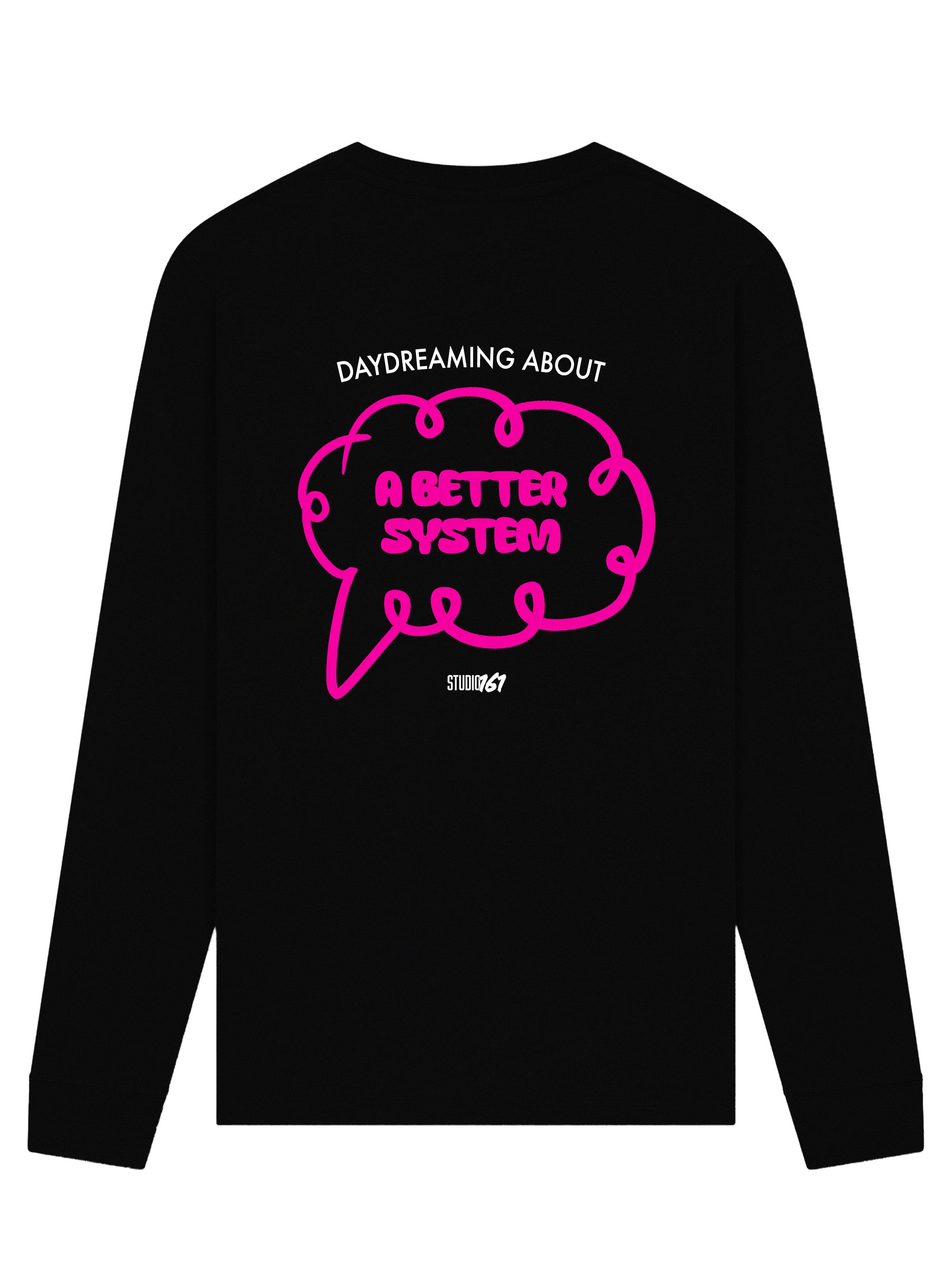Daydream Longsleeve Black fuchsia back