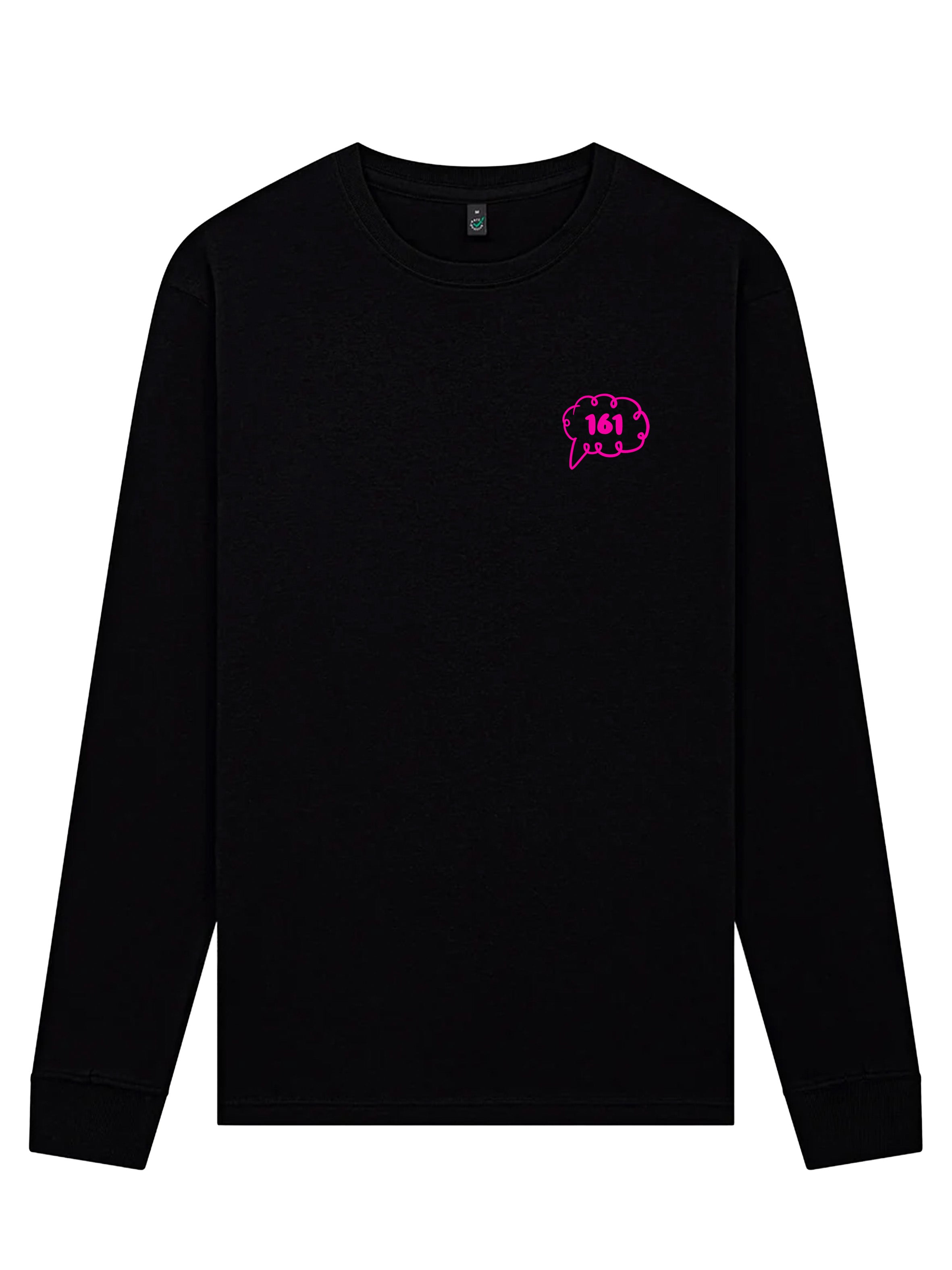 Daydream Longsleeve Black fuchsia front