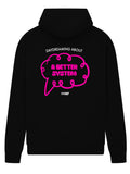 Daydream Hoodie Black fuchsia back
