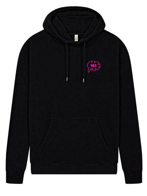 Daydream Hoodie Black fuchsia front