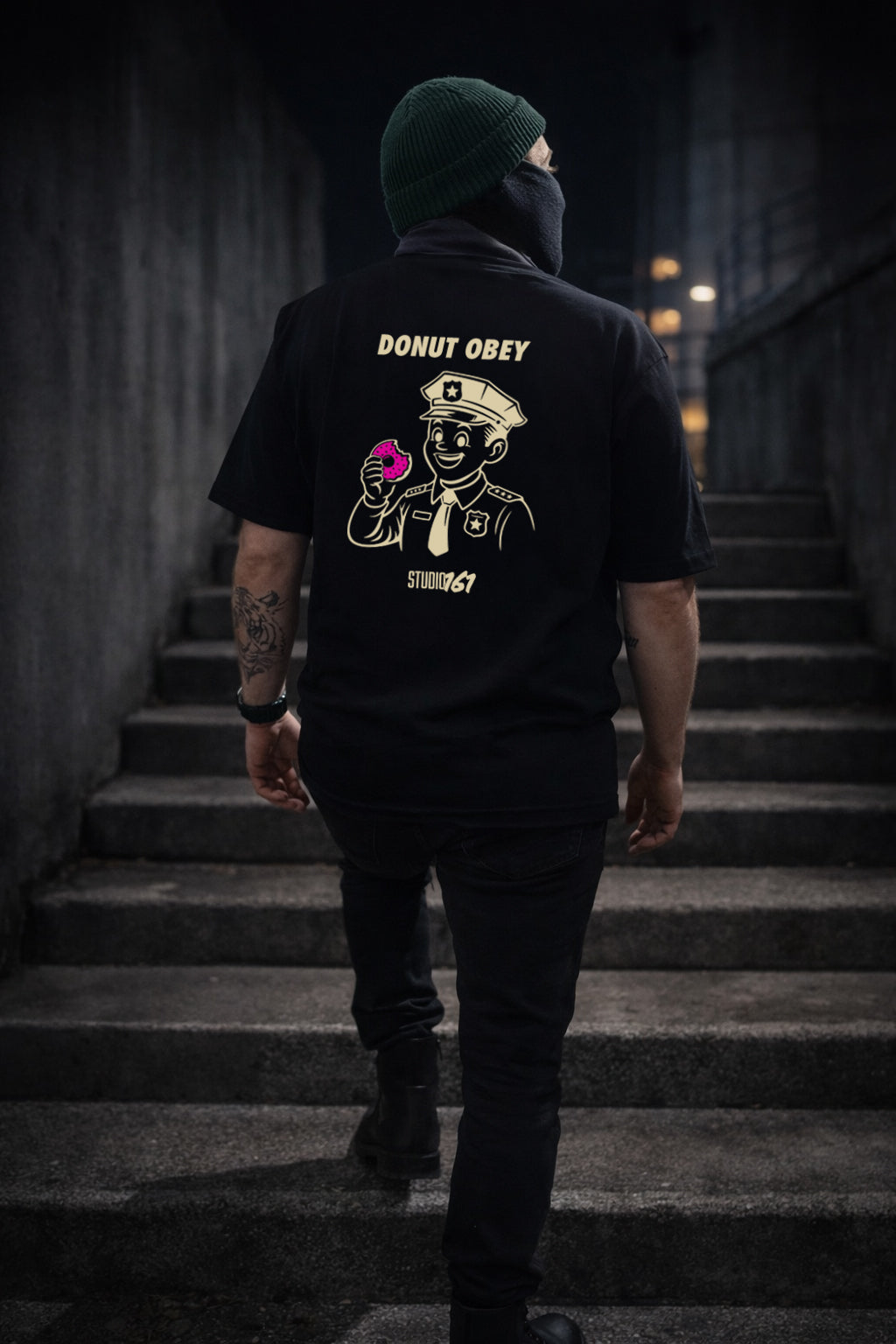 Donut Obey Oversized T-Shirt