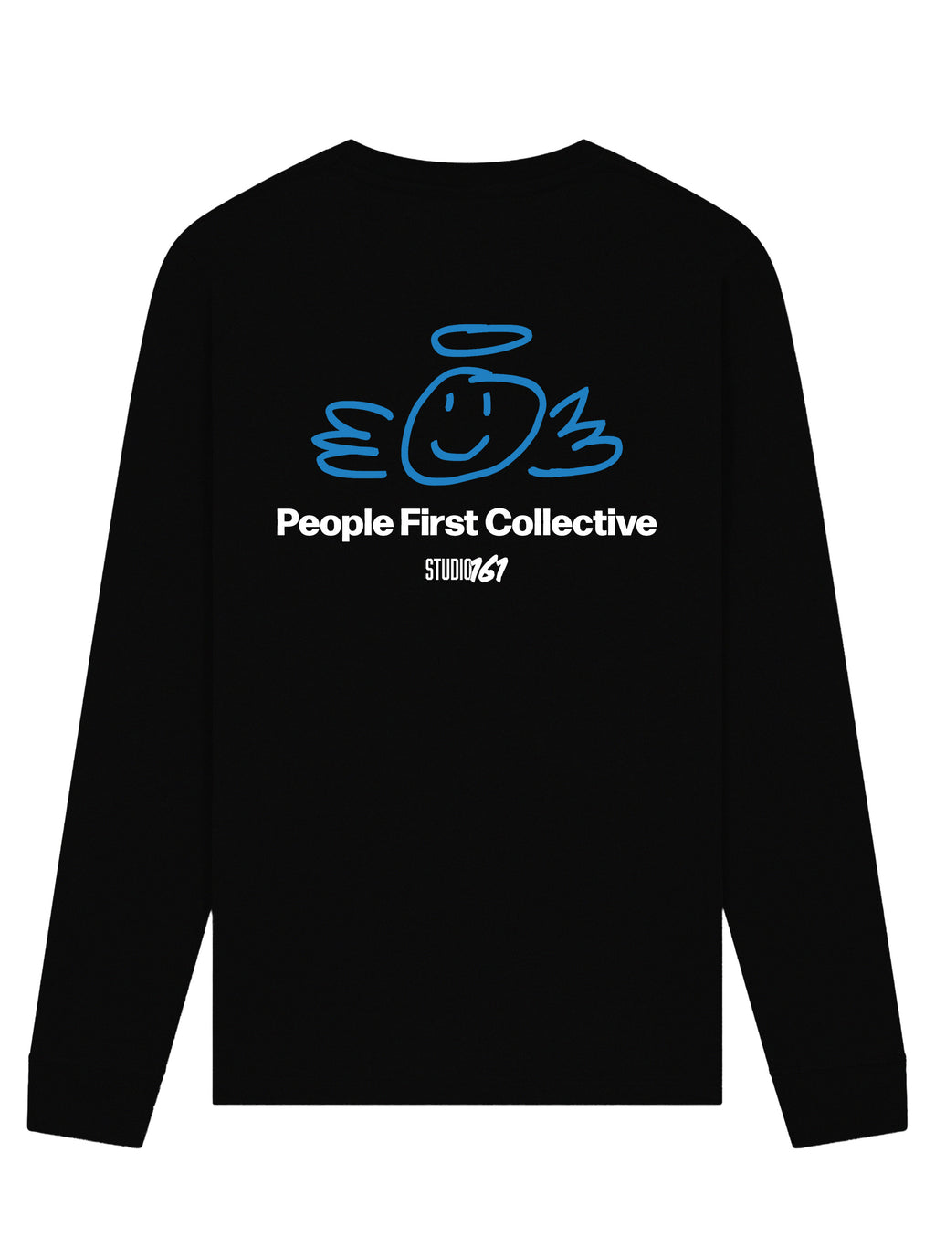 People First Longsleeve Black saphir back