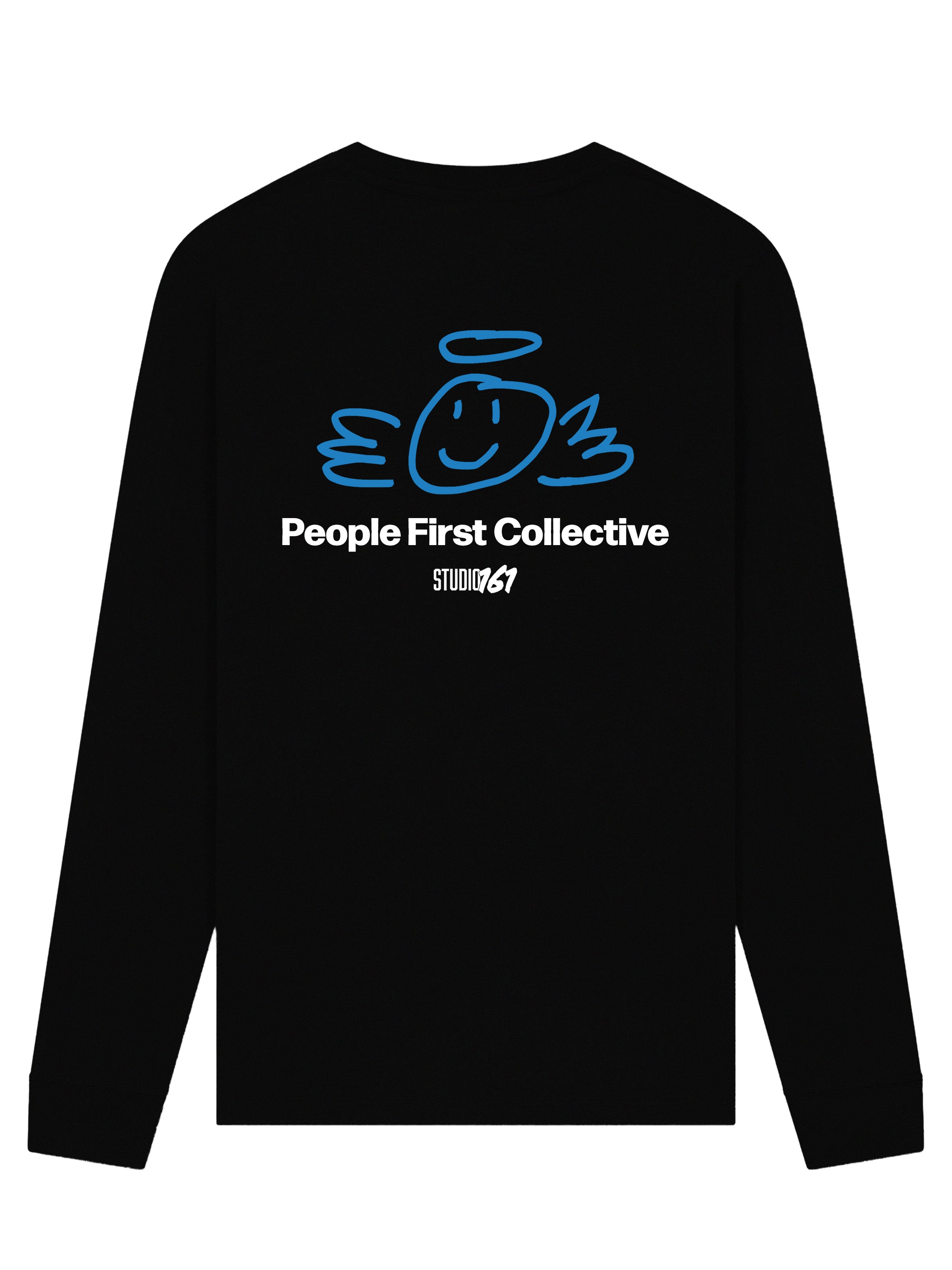People First Longsleeve Black saphir back
