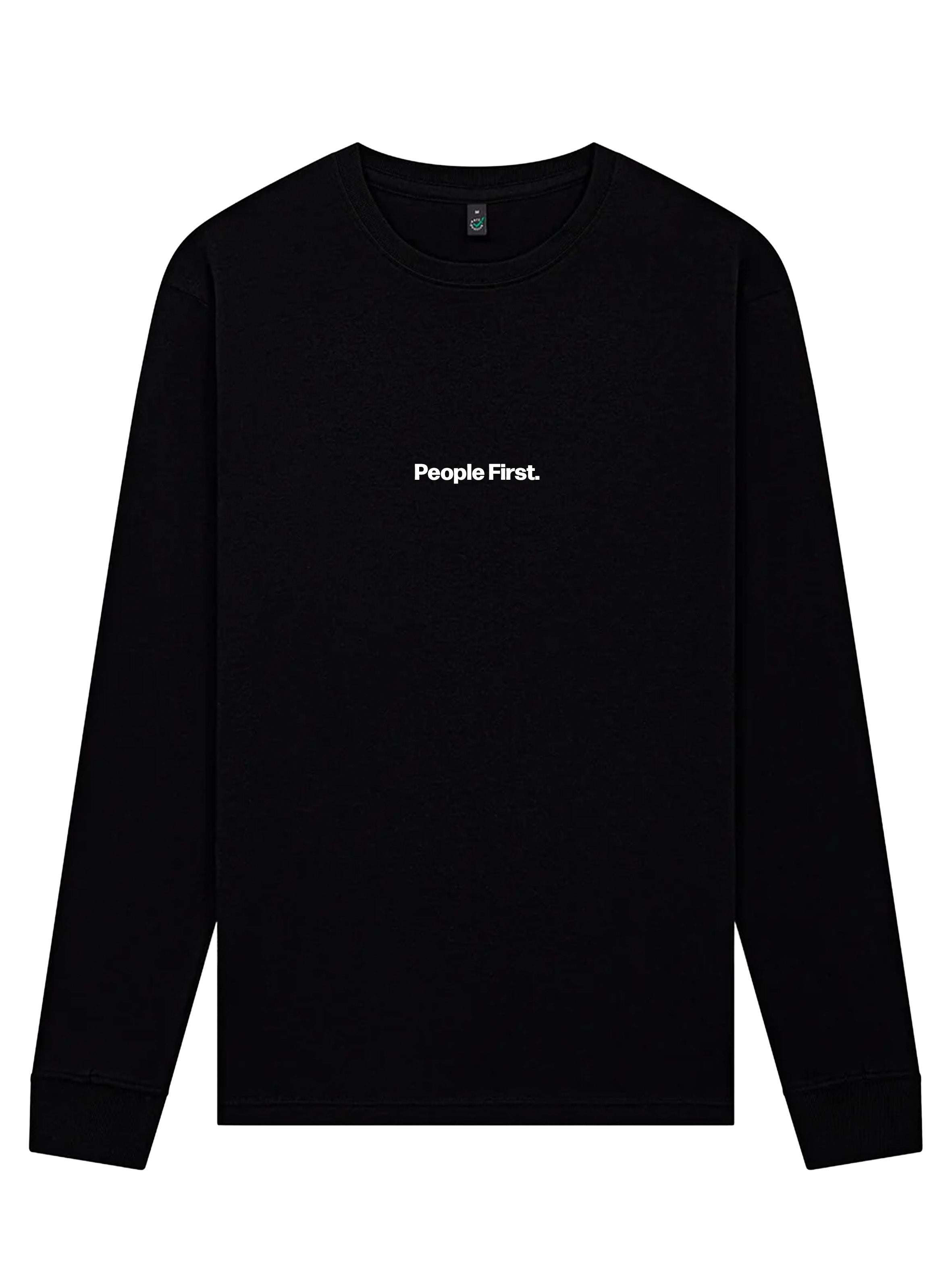 People First Longsleeve Black front
