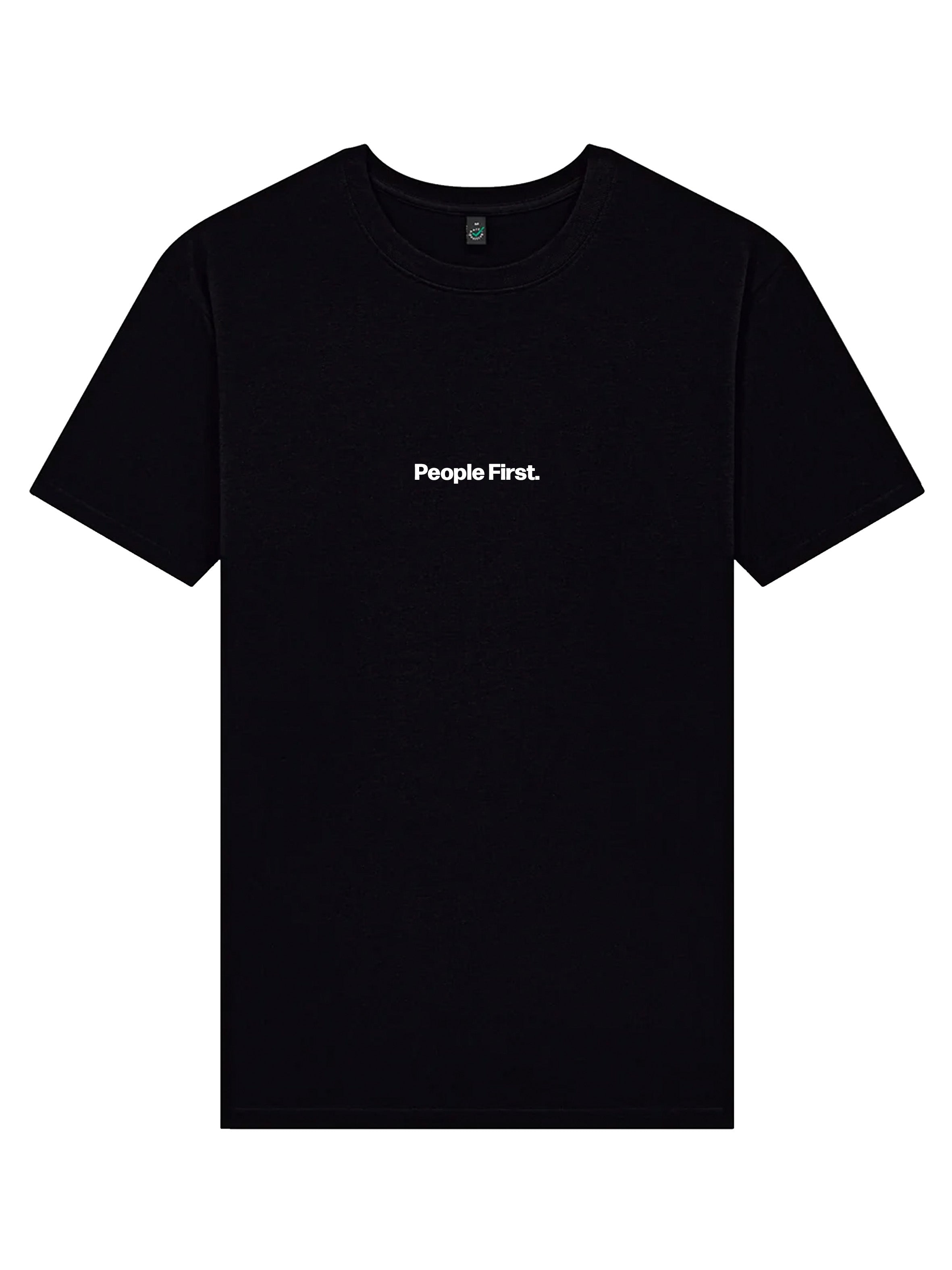 People First T-Shirt Black front