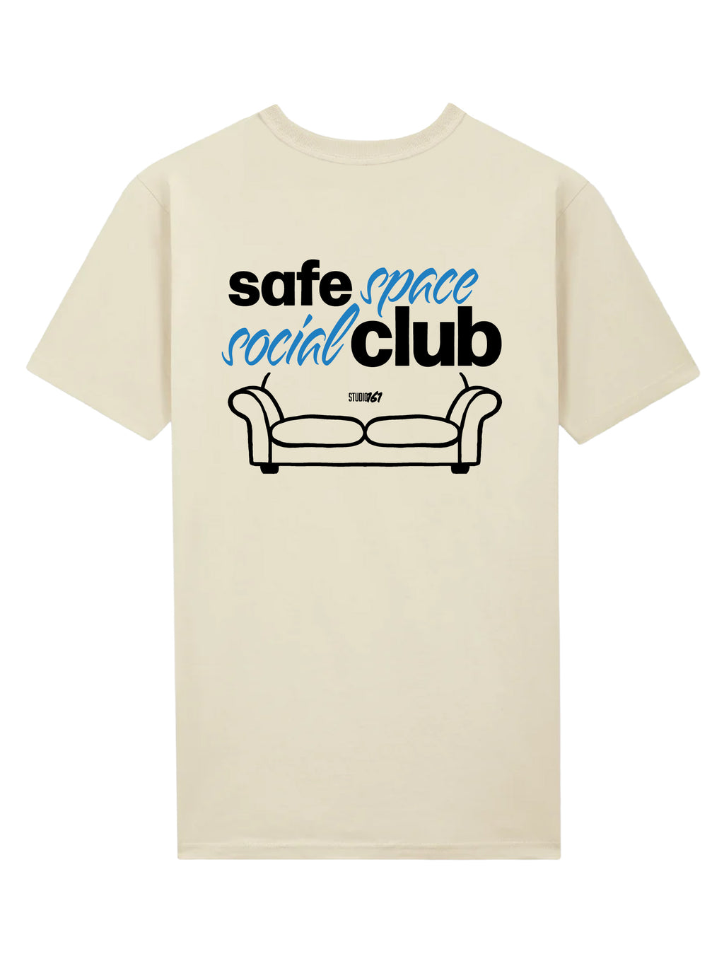SafeSpace T-Shirt Bone saphir back