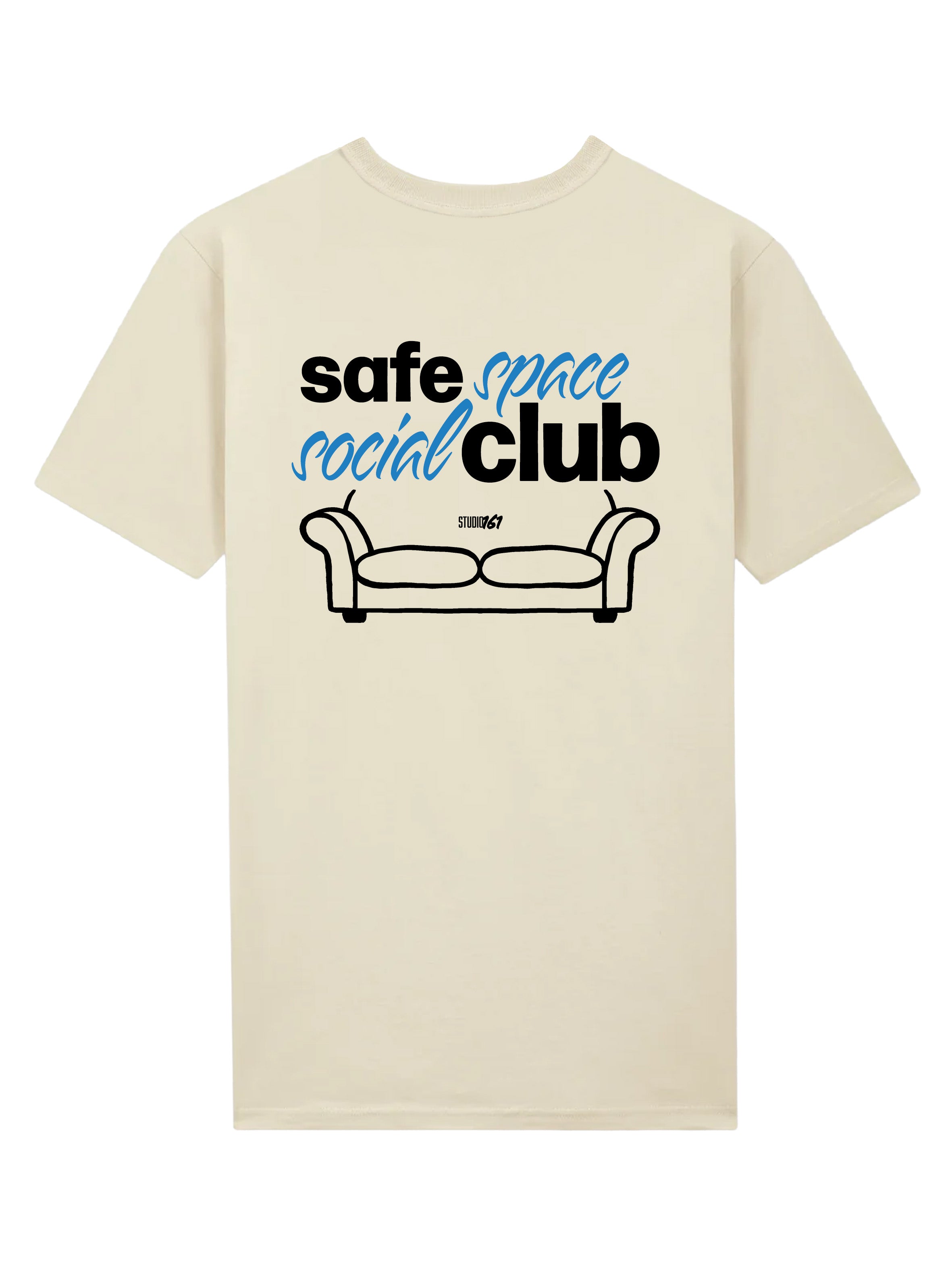 SafeSpace T-Shirt Bone saphir back